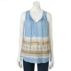 Women's Sonoma Goods For Life&trade; Challis Tank, Size: Small, Med Blue