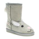 Muk Luks Trixie Bunny Kids' Boots, Girl's, Size: 12, Grey