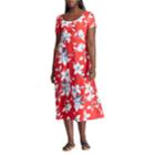 Plus Size Chaps Fit & Flare Midi Dress, Women's, Size: 2xl, Red