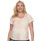 Juniors' Plus Size So&reg; Perfect Tee, Teens, Size: 1xl, Med Pink