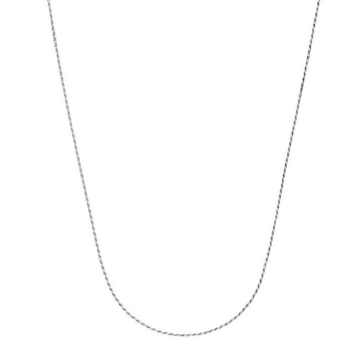 Sterling Silver Rope Chain Necklace - 20 In, Women's, Grey