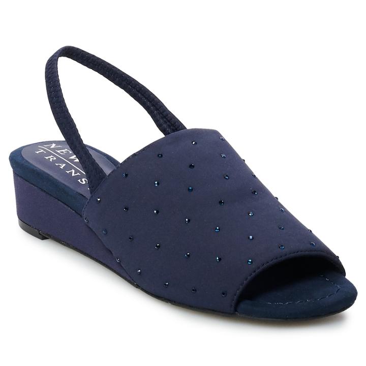 New York Transit Company Best One Women's Slingback Mules, Size: Medium (6.5), Dark Blue