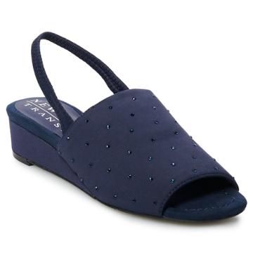New York Transit Company Best One Women's Slingback Mules, Size: Medium (6.5), Dark Blue