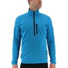 Men's Adidas Outdoor Terrex Tivid Half-zip Polarfleece Jacket, Size: Medium, Med Blue