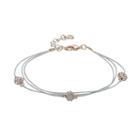 Lc Lauren Conrad Starburst Multi Strand Cord Bracelet, Women's, Grey