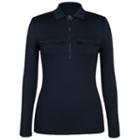 Women's Tail Eclectic Beauty Luz Quarter-zip Golf Polo, Size: Medium, Black