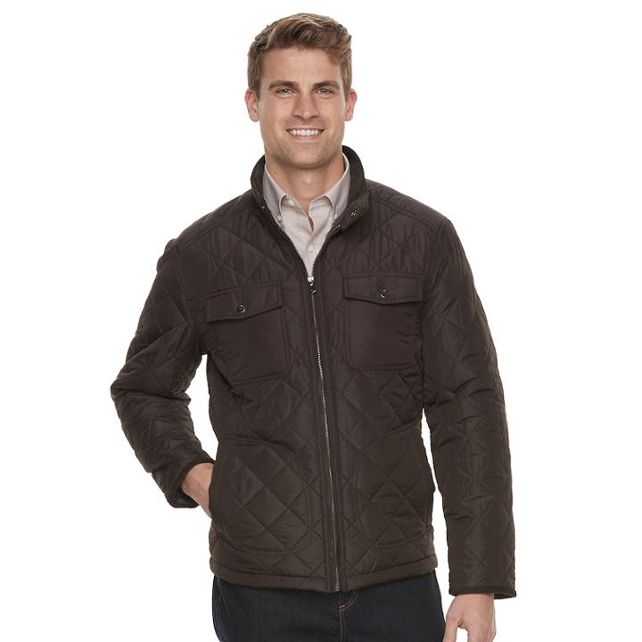 Men's Tower By London Fog Military Field Coat, Size: Xl, Dark Brown