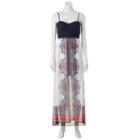 Juniors' Trixxi Lace Chiffon Maxi Dress, Girl's, Size: Medium, White Oth