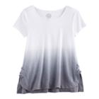 Girls 7-16 So&reg; Lace Up Wash Effect Tee, Size: 16, White