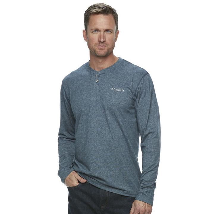 Men's Columbia Wildberry Classic-fit Omni-wick Henley, Size: Xl, Brt Blue
