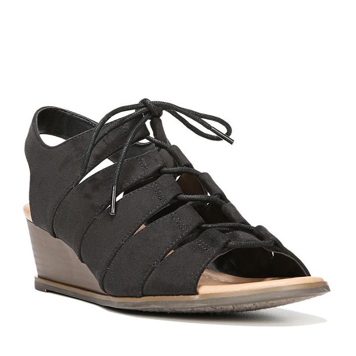Dr. Scholl's Court Women's Wedge Sandals, Size: Medium (8.5), Black