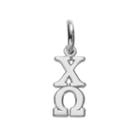 Logoart Chi Omega Sterling Silver Sorority Charm, Women's, Grey