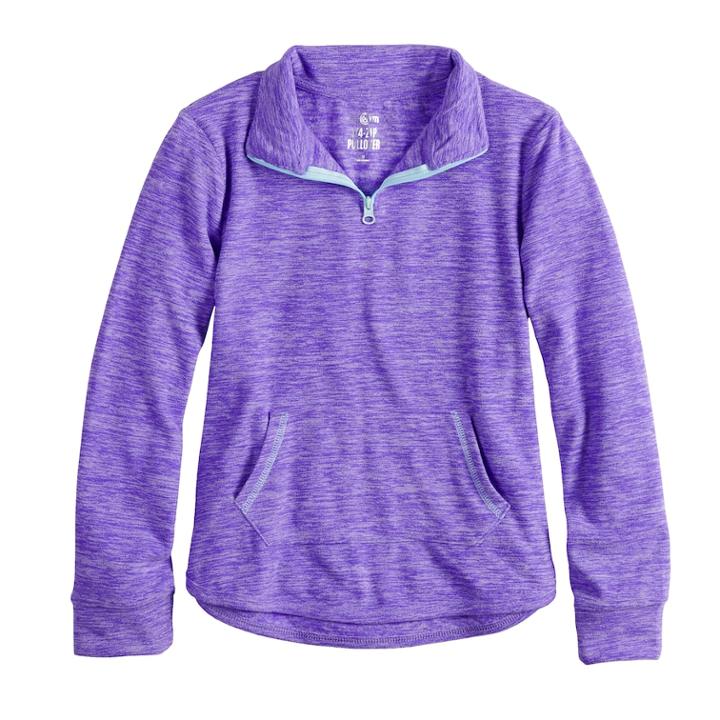Girls 7-16 & Plus Size So&reg; Quarter-zip Microfleece Pullover, Size: 7-8, Med Purple