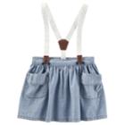 Toddler Girl Oshkosh B'gosh&reg; Suspender Chambray Skirt, Size: 2t, Blue