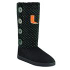 Women's Miami Hurricanes Button Boots, Size: Xl, Black