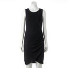 Women's Apt. 9&reg; Faux-wrap Dress, Size: Xxl, Black