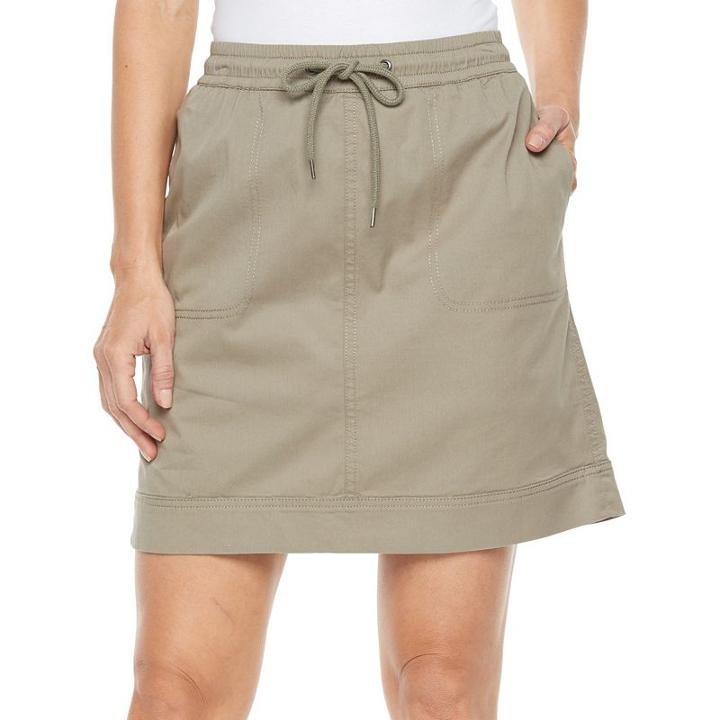 Women's Croft & Barrow Pull-on Twill Skort, Size: 18, Dark Green