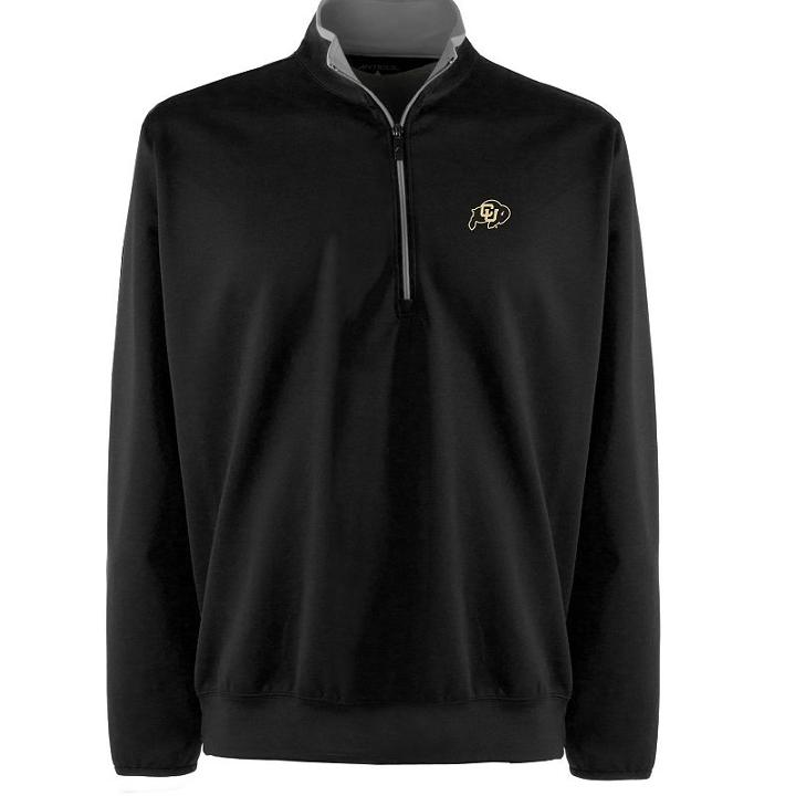 Men's Colorado Buffaloes 1/4-zip Leader Pullover, Size: Xl, Black