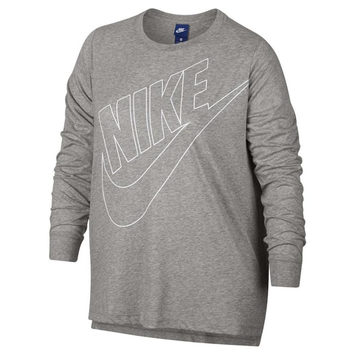 Plus Size Nike Sportswear Long-sleeve Top, Women's, Size: 1xl, Grey Other
