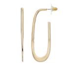 Jennifer Lopez Flat Oval Hoop Earrings, Women's, Gold