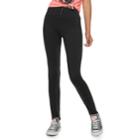 Juniors' Pink Republic High-waisted Lace-up Leggings, Teens, Size: Small, Black