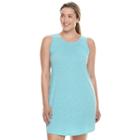 Plus Size Tek Gear&reg; Pocket Ruched-back Dress, Women's, Size: 3xl, Turquoise/blue (turq/aqua)