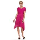 Women's Dana Buchman Lace Shark-bite Hem Dress, Size: Small, Med Pink