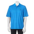 Men's Pebble Beach Classic-fit Texture-striped Performance Golf Polo, Size: Small, Blue Other