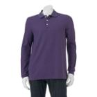 Men's Croft & Barrow&reg; Classic-fit Pique Performance Polo, Size: Large, Drk Purple