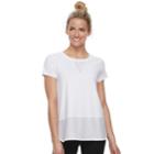 Women's Tek Gear&reg; Mesh Panel Short Sleeve Tee, Size: Xl, Natural