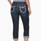 Women's Apt. 9&reg; Embellished Capri Jeans, Size: 4, Blue