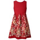 Girls 7-16 Bonnie Jean Sleeveless Open Back Pleated Dress, Size: 14, Red