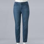 Plus Size Simply Vera Vera Wang Skinny Jeans, Women's, Size: 16w T/l, Dark Blue