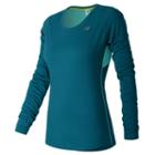 Women's New Balance Accelerate Workout Top, Size: Large, Med Green