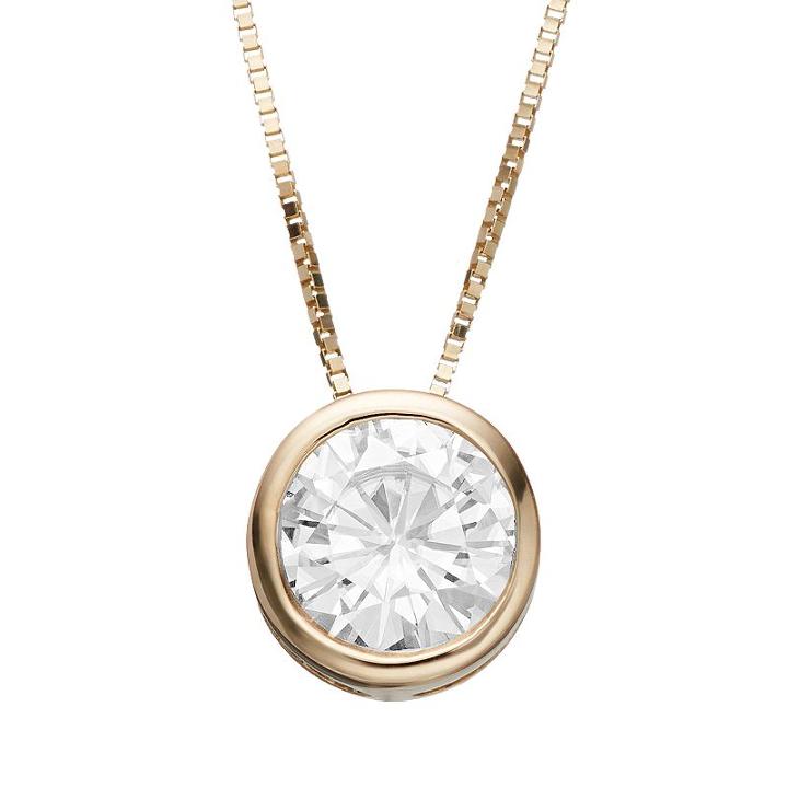 Forever Brilliant 1 Carat T.w. Lab-created Moissanite Pendant Necklace, Women's, Size: 18, White