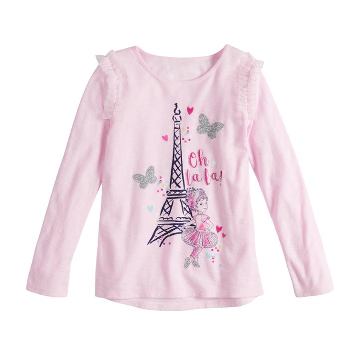 Disney's Fancy Nancy Girls 4-10 Eiffel Tower Oh La La Graphic Tee By Jumping Beans&reg;, Size: 10, Light Pink