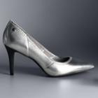 Simply Vera Vera Wang Women's All-over Stretch Heels, Size: 8.5, Light Grey