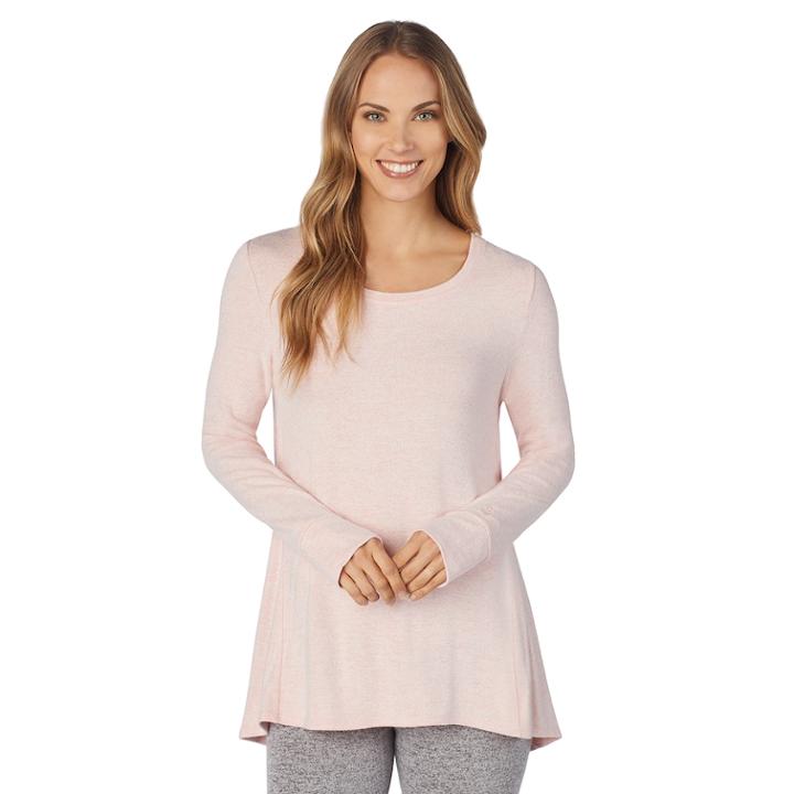 Women's Cuddl Duds Soft Knit Tunic Top, Size: Medium, Orange