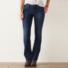 Women's Sonoma Goods For Life&trade; Curvy Fit Slim Bootcut Jeans, Size: 2 - Regular, Dark Blue