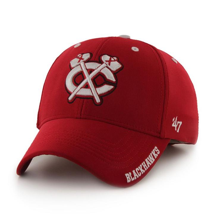Adult '47 Brand Chicago Blackhawks Condenser Adjustable Cap, Men's, Red