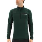 Men's Adidas Outdoor Climawarm Terrex Logo Performance Half-zip Pullover, Size: Medium, Med Green