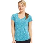 Women's Marika Crunch Space-dyed Tee, Size: Large, Brt Blue