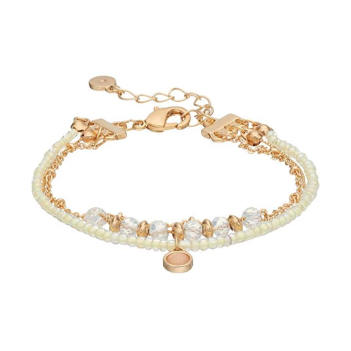 Lc Lauren Conrad White Seed Bead Multi Strand Bracelet, Women's