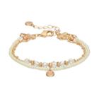 Lc Lauren Conrad White Seed Bead Multi Strand Bracelet, Women's