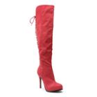 2 Lips Too Too Vanity Women's Over-the-knee Boots, Girl's, Size: Medium (6), Red