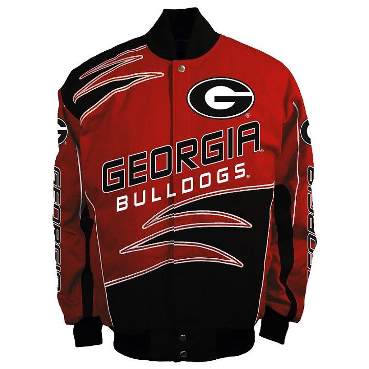 Men's Franchise Club Georgia Bulldogs Shred Twill Jacket, Size: 4xl, Red