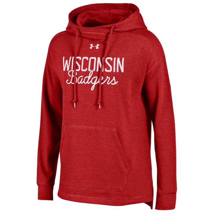 Women's Under Armour Wisconsin Badgers Favorites Fleece Hoodie, Size: Xl, Red
