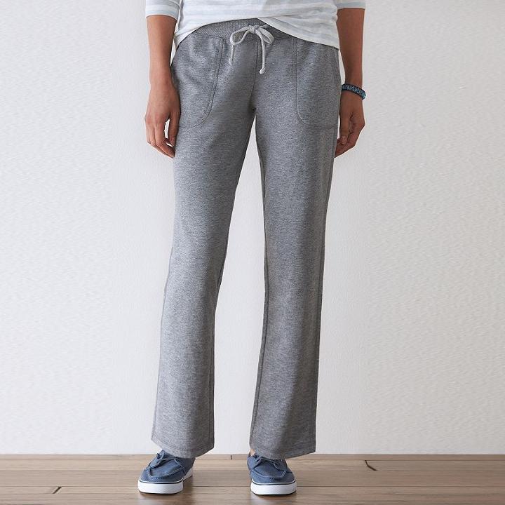 Petite Sonoma Goods For Life&trade; Drawstring Lounge Pants, Women's, Size: Ps Short, Med Grey
