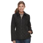 Women's Kc Collections Lined Quilted Jacket, Size: Small, Black
