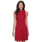 Juniors' Candie's&reg; Sleeveless A-line Sweater Dress, Teens, Size: Small, Dark Red